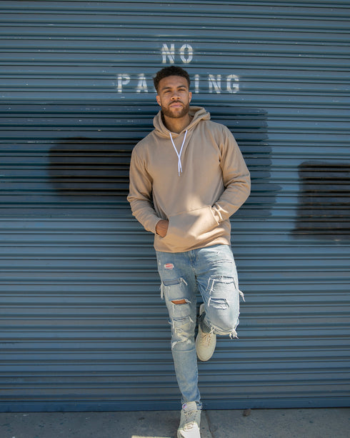 Unisex Lightweight Fitted Hooded Pullover Sweatshirt