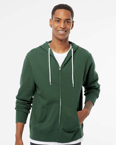 Unisex Lightweight Fitted Zip Hooded Sweatshirt