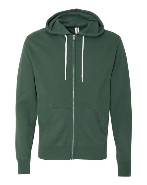 Unisex Lightweight Fitted Zip Hooded Sweatshirt