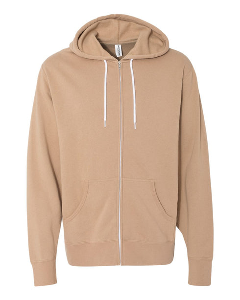 Unisex Lightweight Fitted Zip Hooded Sweatshirt