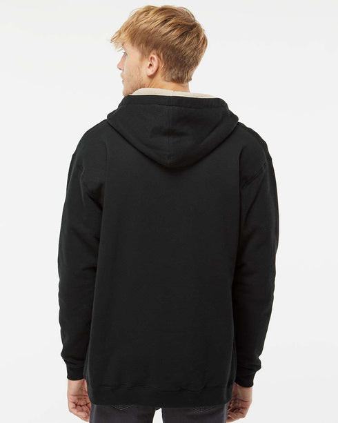 Sherpa Lined Zip Hooded Sweatshirt