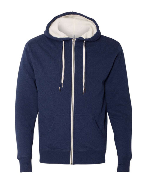 Unisex Heavyweight Sherpa Lined Heather Zip Hood