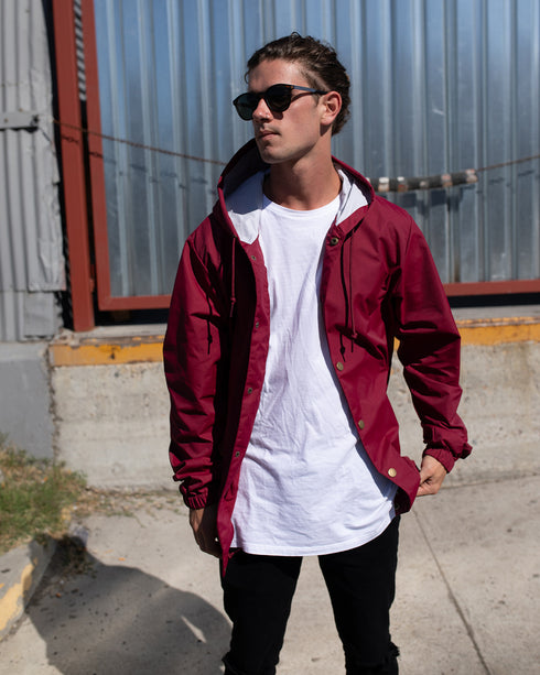 Water Resistant Hooded Windbreaker Coaches Jacket