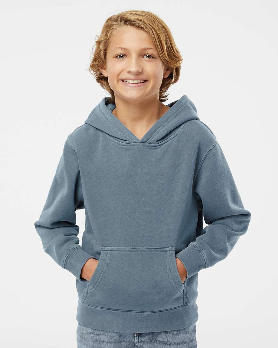 Youth Midweight Pigment Dyed Hooded Pullover – HooDies