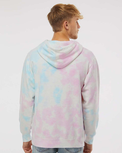 Unisex Midweight Tie Dye Hooded Pullover