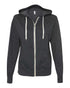 Unisex Heathered French Terry Full-Zip Hooded Sweatshirt