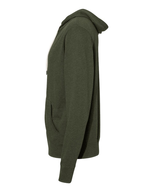 Unisex Heathered French Terry Full-Zip Hooded Sweatshirt