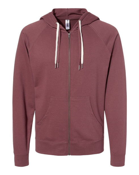 Lightweight Loopback Terry Full-Zip Hooded Sweatshirt