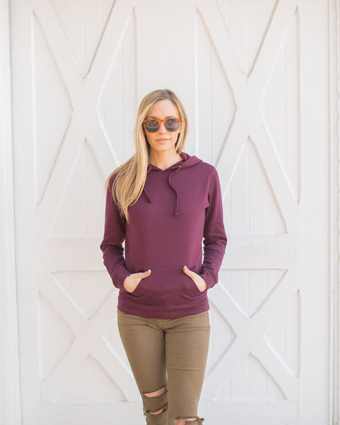 Women's Lightweight Pullover Hooded Sweatshirt