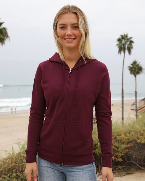 Women's Lightweight Zip Hooded Sweatshirt