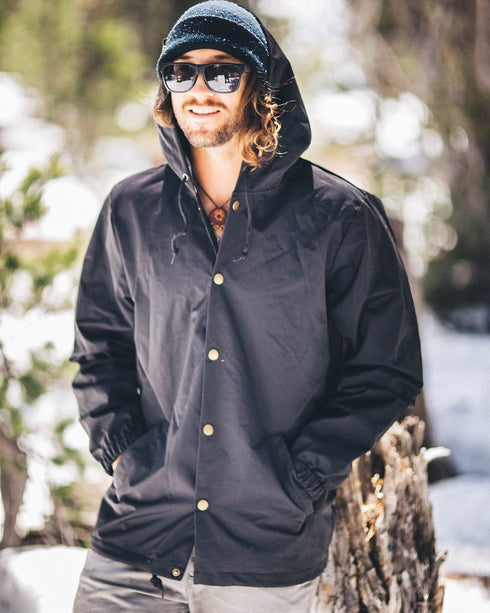 Water Resistant Hooded Windbreaker Coaches Jacket