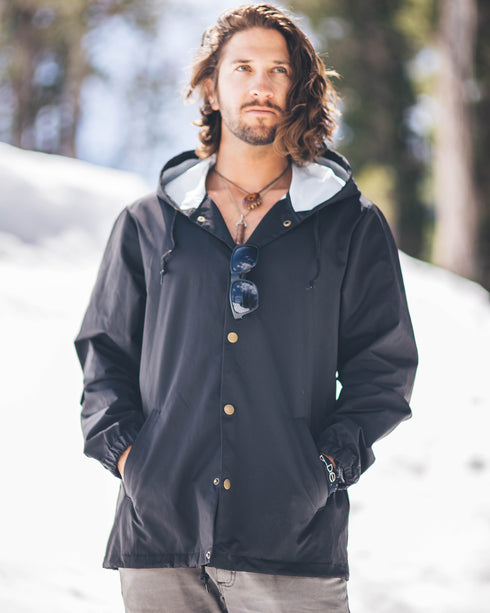 Water Resistant Hooded Windbreaker Coaches Jacket