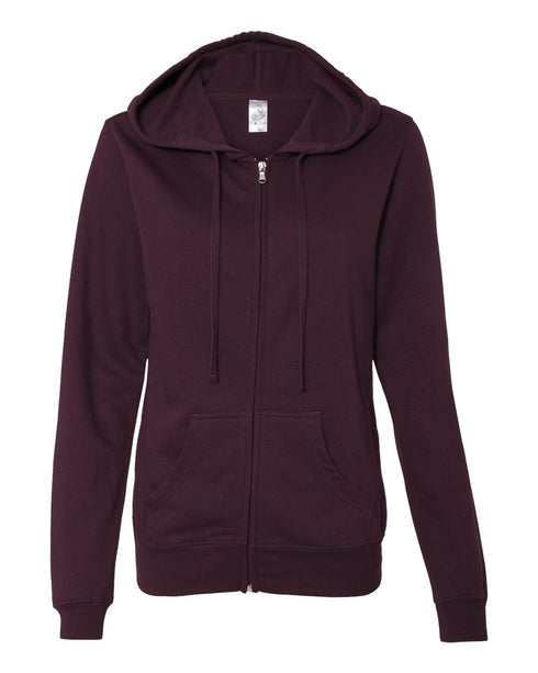 Women's Lightweight Zip Hooded Sweatshirt