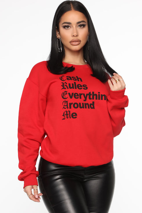 Monetary Motivation Sweatshirt - Red