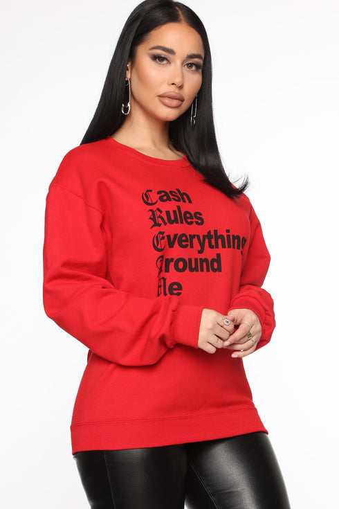 Monetary Motivation Sweatshirt - Red