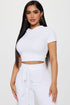 Petite Sabrina Terry Cloth Pant Set - White