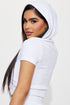 Petite Sabrina Terry Cloth Pant Set - White