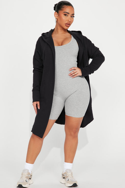 Good Days Ahead Long Jacket - Black