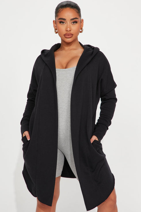 Good Days Ahead Long Jacket - Black