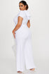 Petite Sabrina Terry Cloth Pant Set - White