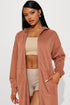 Movies And Chill Oversized Jacket - Mocha