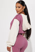 Flora Color Block Lounge Hoodie - Purple/combo