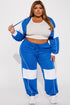 Sofia Color Block Lounge Hoodie - Blue/combo