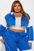 Sofia Color Block Lounge Hoodie - Blue/combo