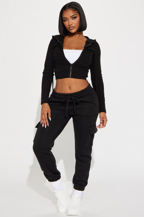 Before Sunrise Lounge Hoodie - Black