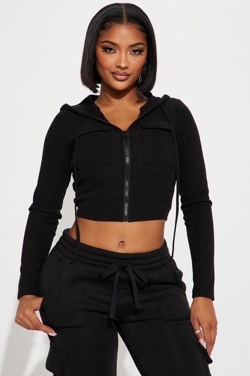 Before Sunrise Lounge Hoodie - Black