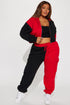 Melinda Color Block Lounge Hoodie - Red/Black
