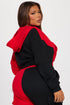 Melinda Color Block Lounge Hoodie - Red/Black