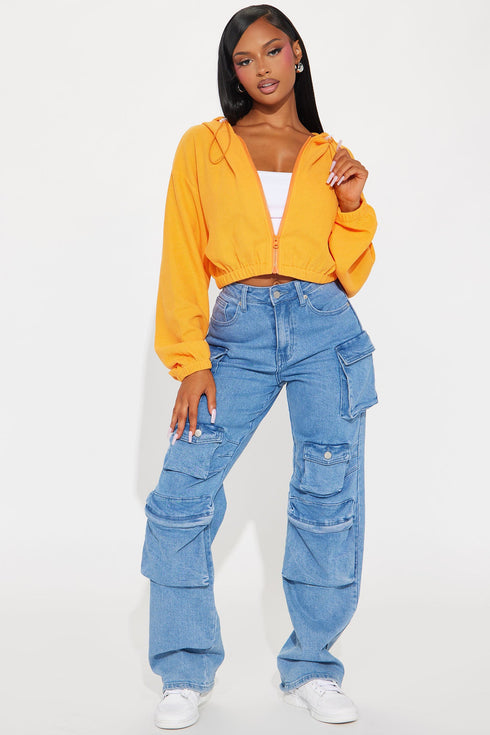 Divine Time Waffle Lounge Hoodie - Orange