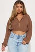 Divine Time Waffle Lounge Hoodie - Brown