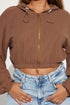 Divine Time Waffle Lounge Hoodie - Brown
