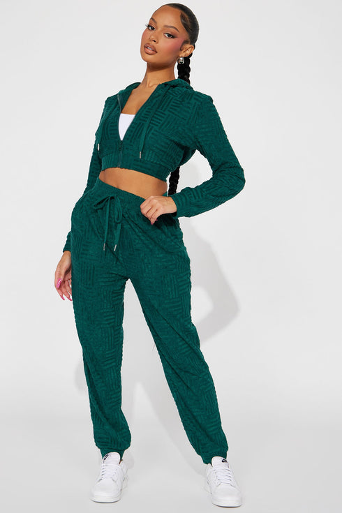 Stay Focused French Terry Jogger Set - Hunter