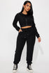 Stay Focused French Terry Jogger Set - Black