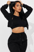 Stay Focused French Terry Jogger Set - Black