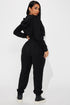 Stay Focused French Terry Jogger Set - Black