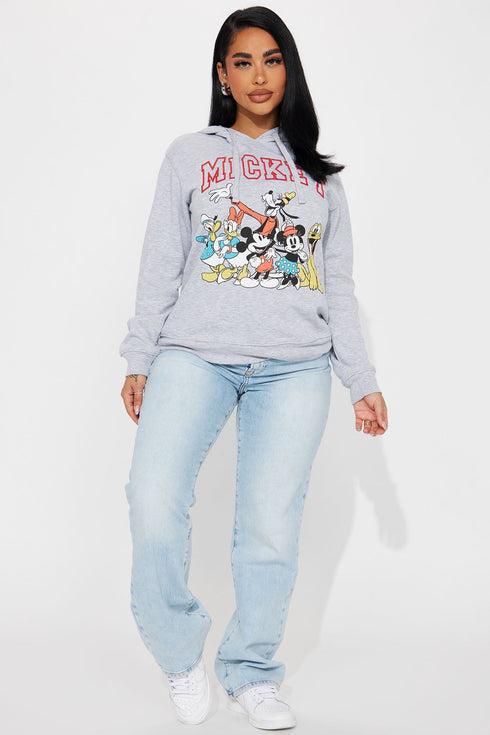 Mickey And The Gang Graphic Hoodie - Heather Grey