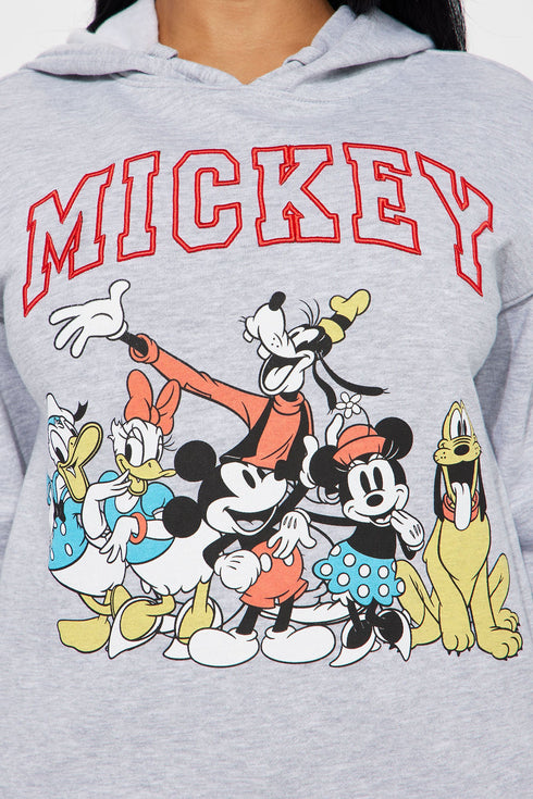 Mickey And The Gang Graphic Hoodie - Heather Grey