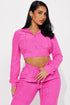 Stay Focused French Terry Jogger Set - Fuchsia