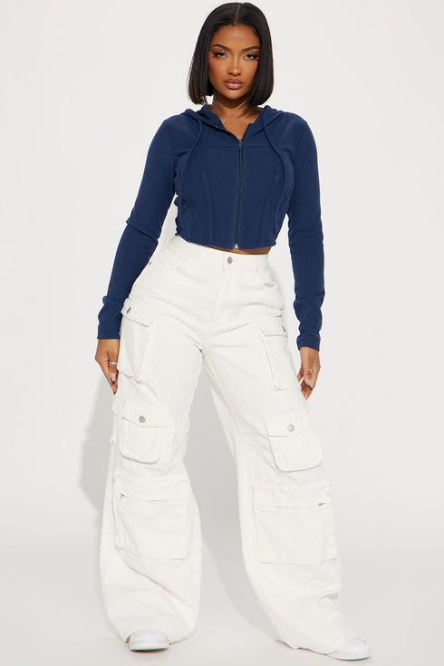 At Your Best Lounge Hoodie - Navy