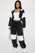 Sofia Color Block Lounge Hoodie - Black/combo