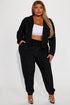 Stay Focused French Terry Jogger Set - Black