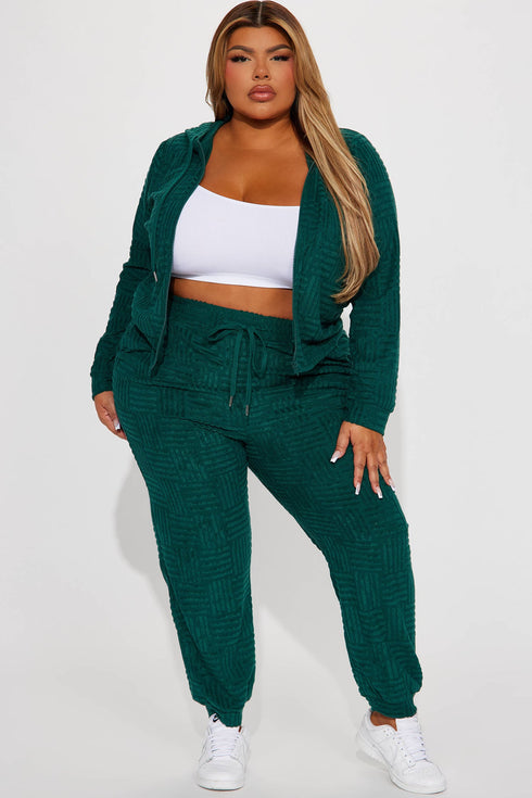 Stay Focused French Terry Jogger Set - Hunter