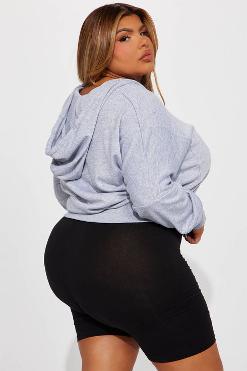 Gianna Lounge Hoodie - Heather Grey