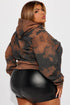 Positive Vibin' Tie Dye Oversized Hoodie - Brown/combo