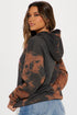 Positive Vibin' Tie Dye Oversized Hoodie - Brown/combo
