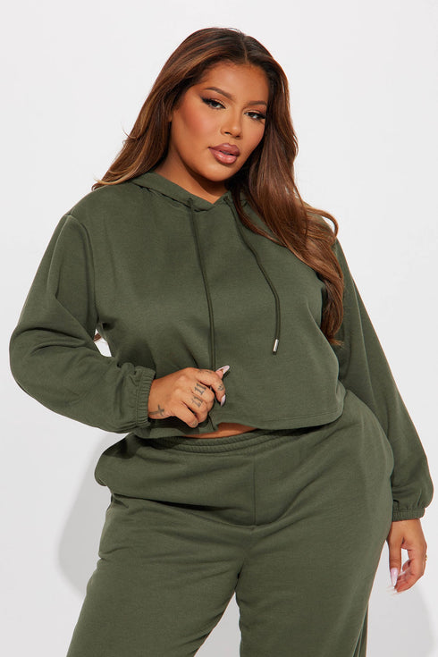 Find Out Fleece Jogger Set - Olive